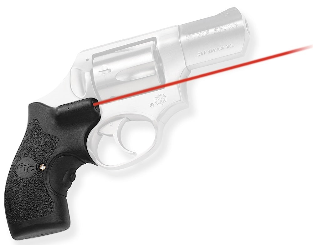 Crimson Trace LG-111 Lasergrips for Ruger SP101 Revolver, Red Laser 633nM 5mW, Black Polymer