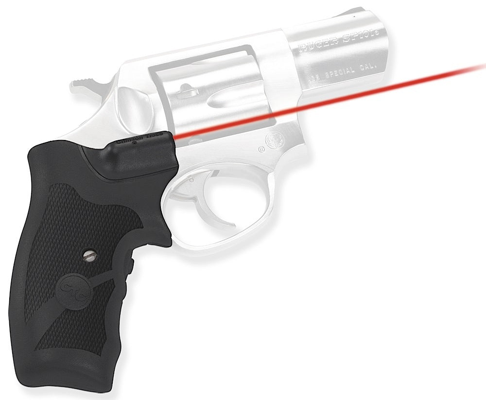 Crimson Trace LG-303 Lasergrips for Ruger SP101 Revolver, Red Laser 633nM 5mW, Black Polymer