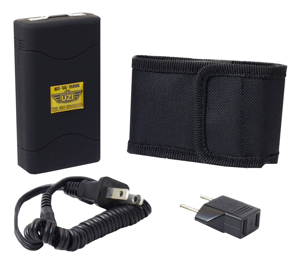 Uzi Accessories UZISG1500 1.5M Volt Rechargeable Stun Gun Black