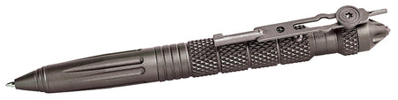 Uzi Accessories UZITACPEN4GM Tactical Pen Gun Metal Aluminum 6" w/ Glass Breaker & Cuff Key