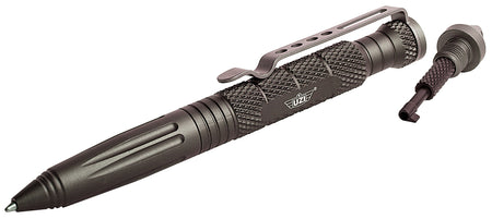 Uzi Accessories UZITACPEN6GM Tactical Pen Gun Metal Aluminum 6" w/ Glass Breaker & Cuff Key