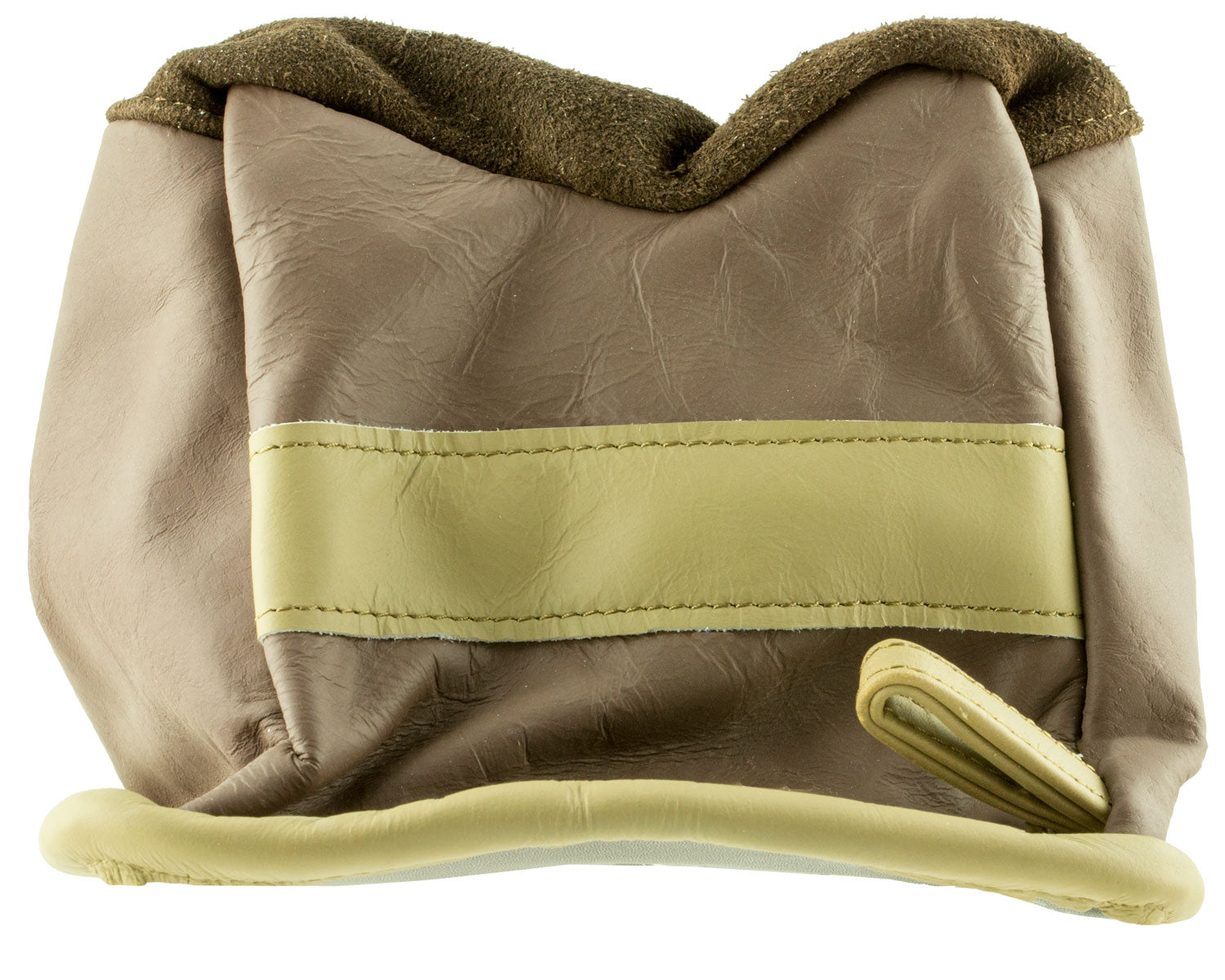 BenchMaster BMALBBME All Leather Bench Bag Medium Empty Tan Front Bag 6.80 oz