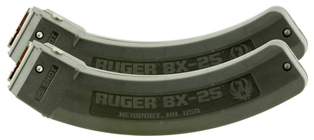 Ruger 90548 BX-25 Value Pack 25-Round .22 LR Magazine for 10/22/SR/Charger/77/22 Black 2-Pack