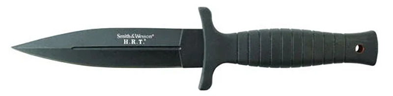 Smith & Wesson HRT 9" Full Tang False Edge Boot Knife with Leather Sheath