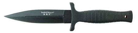 Smith & Wesson HRT 9" Full Tang False Edge Boot Knife with Leather Sheath