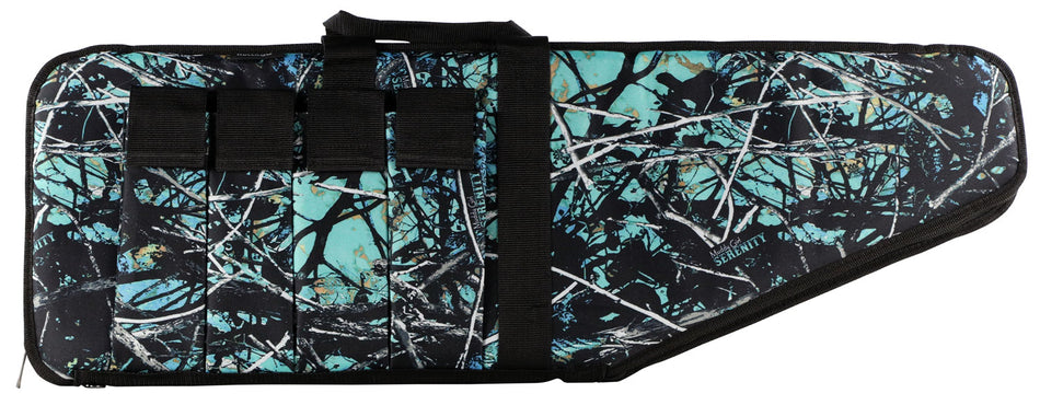 Bulldog SRN1038 Extreme Tactical Rifle Case 38" Serenity Camo with 4 External Velcro Mag Pouches