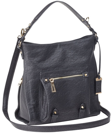 Bulldog BDP053 Hobo Concealed Carry Purse with Holster Black Leather for Small Pistols and Revolvers