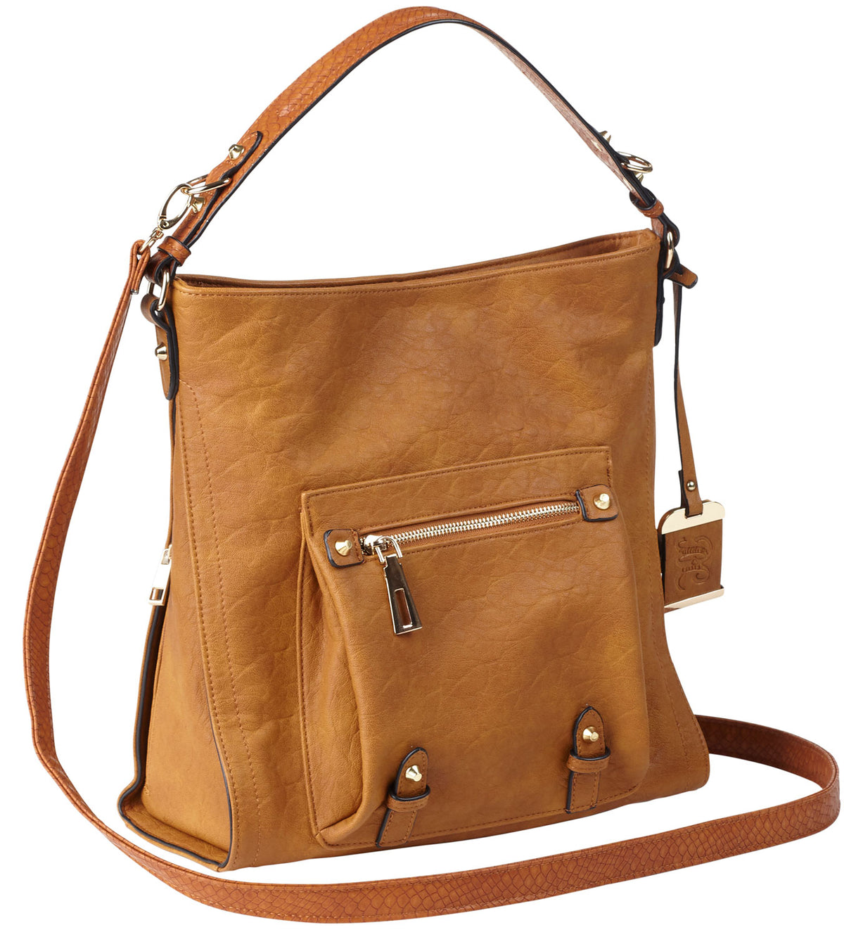 Bulldog BDP054 Hobo Concealed Carry Purse with Holster Brown Leather for Small Pistols and Revolvers