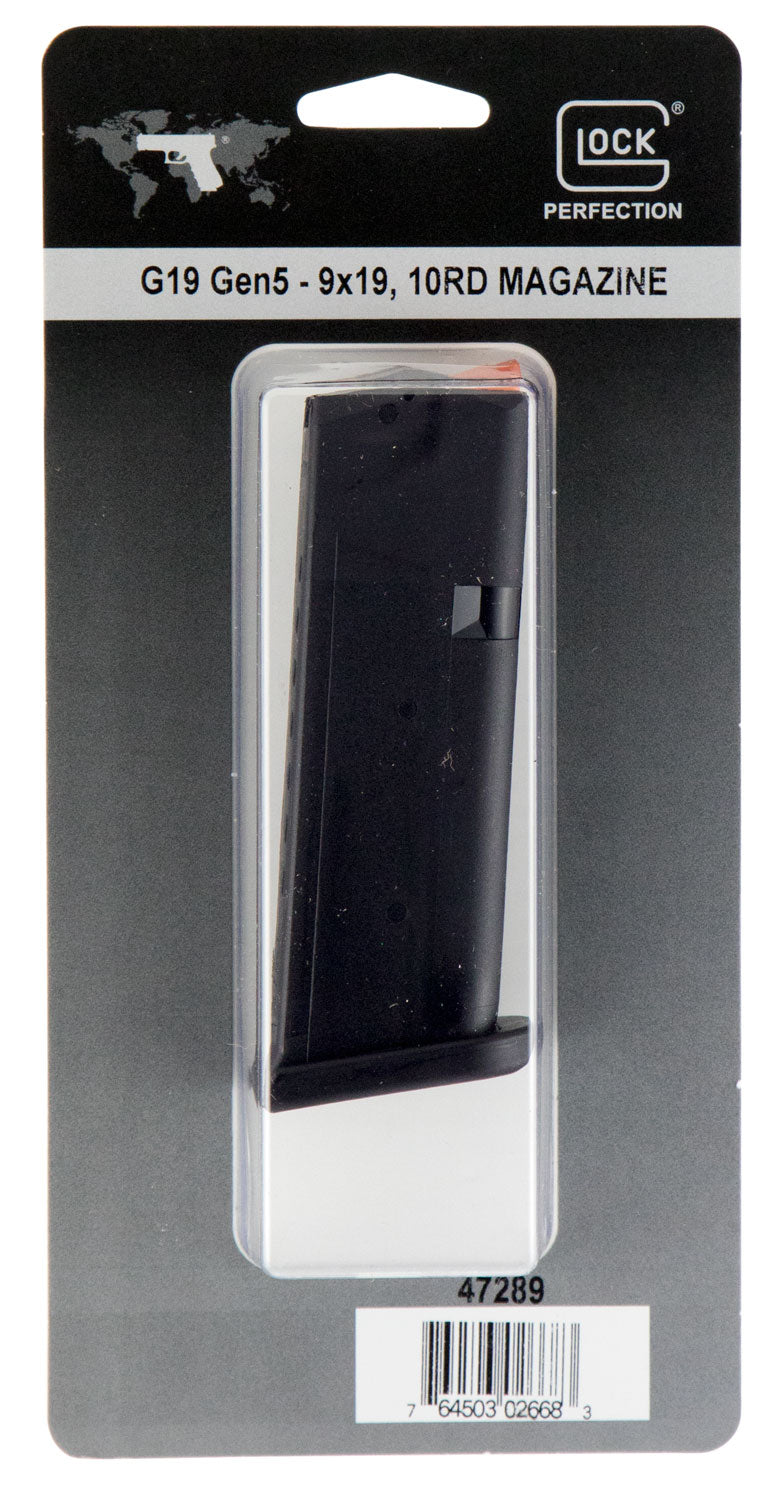 Glock 10rd 9mm Handgun Magazine for Glock 19 Black Polymer