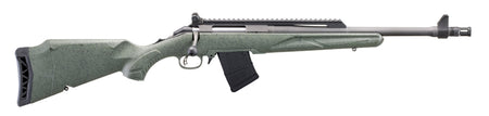 Ruger 46966 American II Scout 7.62x39mm 10+1 16.10" Cobalt Cerakote Threaded Barrel, Alloy Steel Receiver w/Scope Rail, Leaf Green Splatter Adj LOP Synthetic Stock
