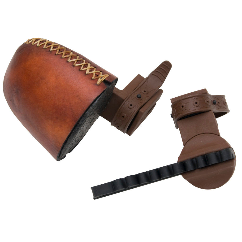 Selway Strap-On Rawhide Stick Quiver for Recurve/Longbow 6 Arrow