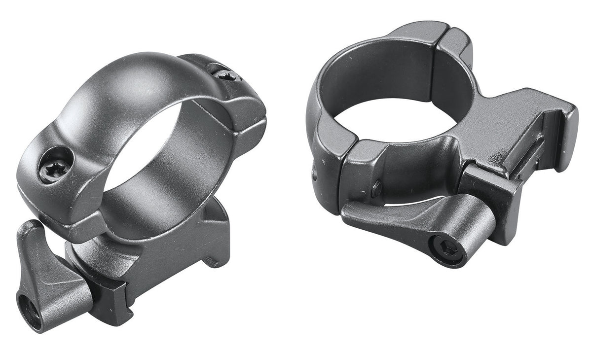 Weaver Lever Lok Quick Detach Scope Rings Matte Black 30mm High