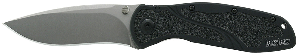 Kershaw 1670S30V Blur 3.40" Folding Drop Point CPM S30V Stonewashed Blade, Black Anodized Aluminum Handle