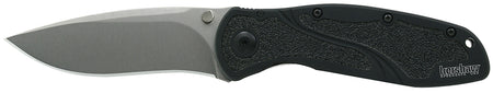 Kershaw 1670S30V Blur 3.40" Folding Drop Point CPM S30V Stonewashed Blade, Black Anodized Aluminum Handle