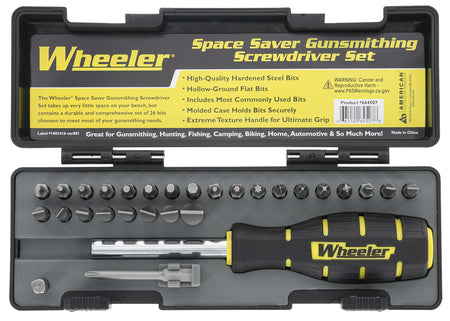 Wheeler 664507 Space-Saver Gunsmithing Screwdriver Set, 26 Pieces