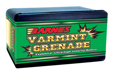 Barnes Varmint Grenade Ultra High Velocity 22Cal 36gr FBHP Bullets 100/Box