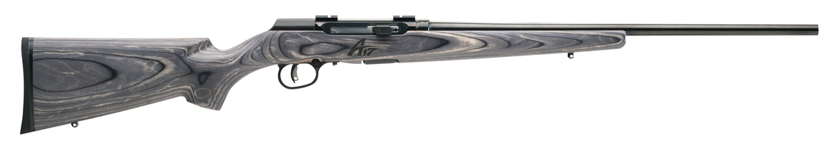 Savage Arms 47801 A17 Sporter Full Size 17 WSM 8+1 22" High Luster Button Rifled Barrel, High Luster Drilled & Tapped Carbon Steel Receiver, Matte Gray Fixed Laminate Stock, Right Hand