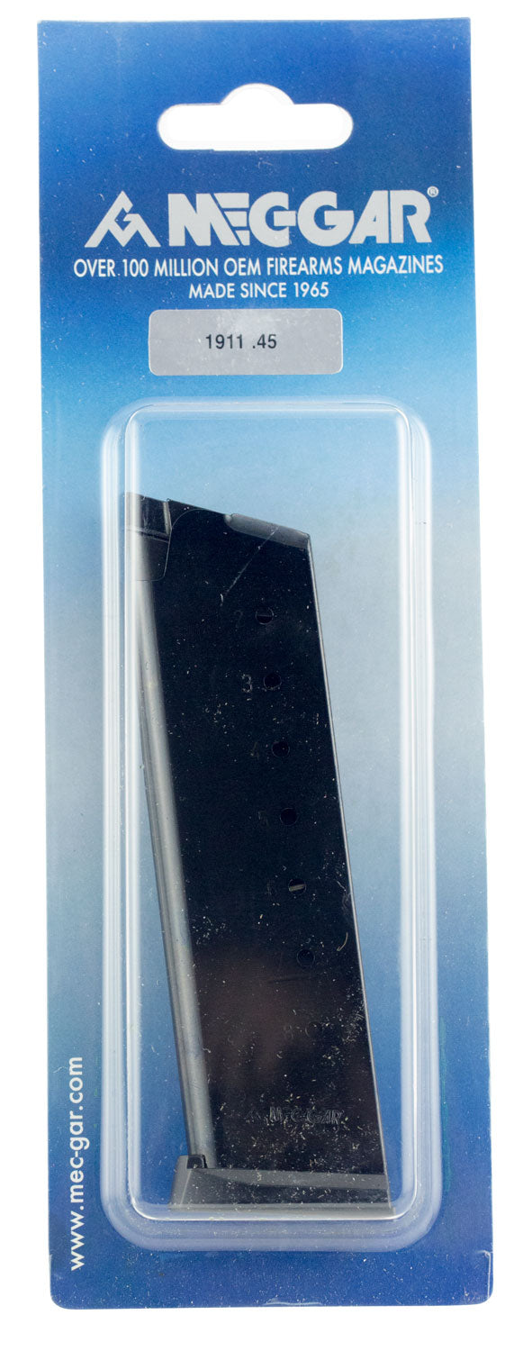 Mec-Gar MGCG4508BPF 8-Round .45 ACP 1911 Government Blued Carbon Steel Magazine