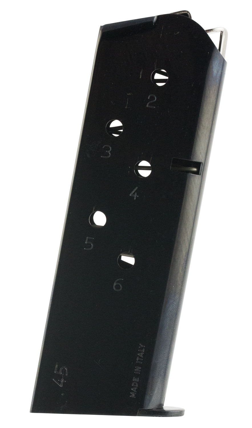 Mec-Gar MGCO4506B 6-Round .45 ACP 1911 Officer Blued Detachable Magazine