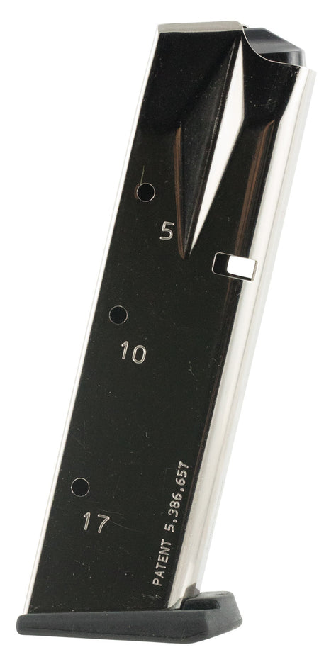 Mec-Gar MGSW5917N 17-Round 9mm Luger S&W 5900 Series/910/915/659 Nickel Magazine