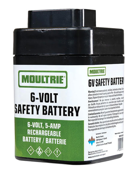 Moultrie MFHP12406 6V 5Ah Rechargeable Safety Battery for Feeders Black