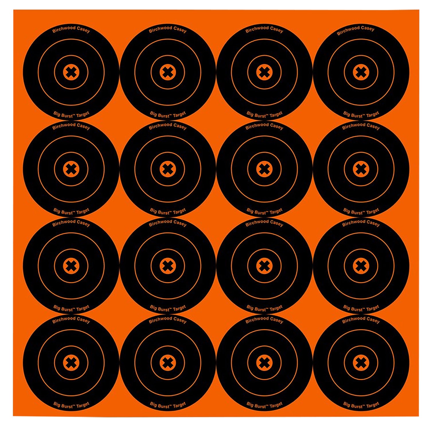 Birchwood Casey Big Burst 3" Bullseye Revealing Self-Adhesive Target Black/Orange 48 Pack