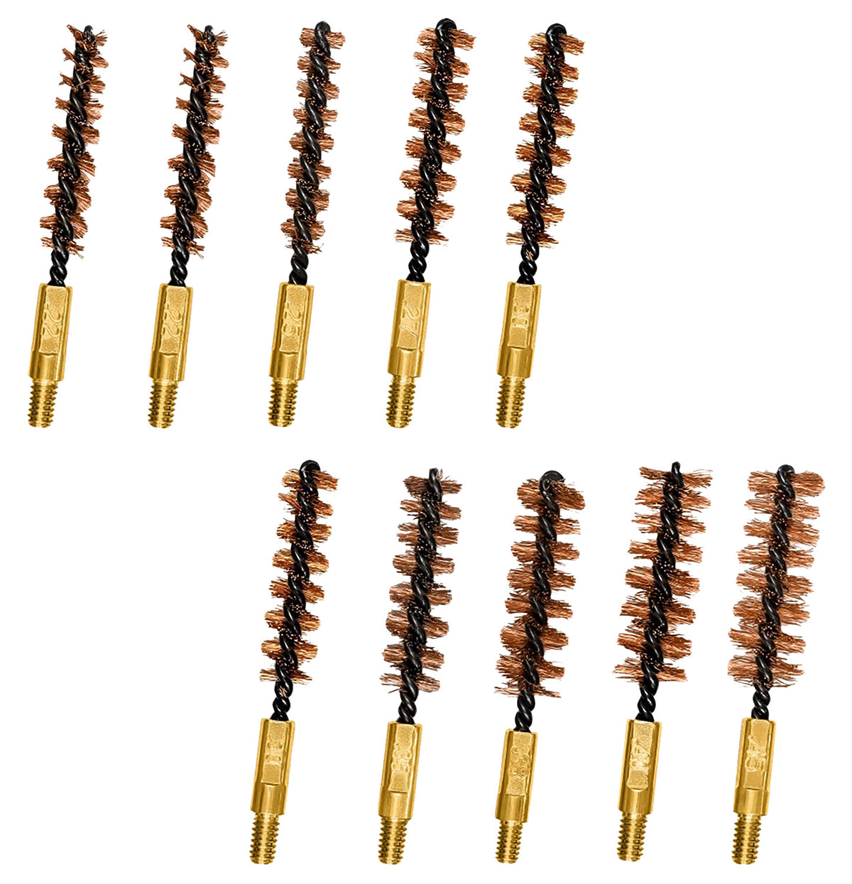 Otis FG380BP Multi-Caliber Rifle/Pistol Bronze Bore Brush Variety Pack 10 Pieces