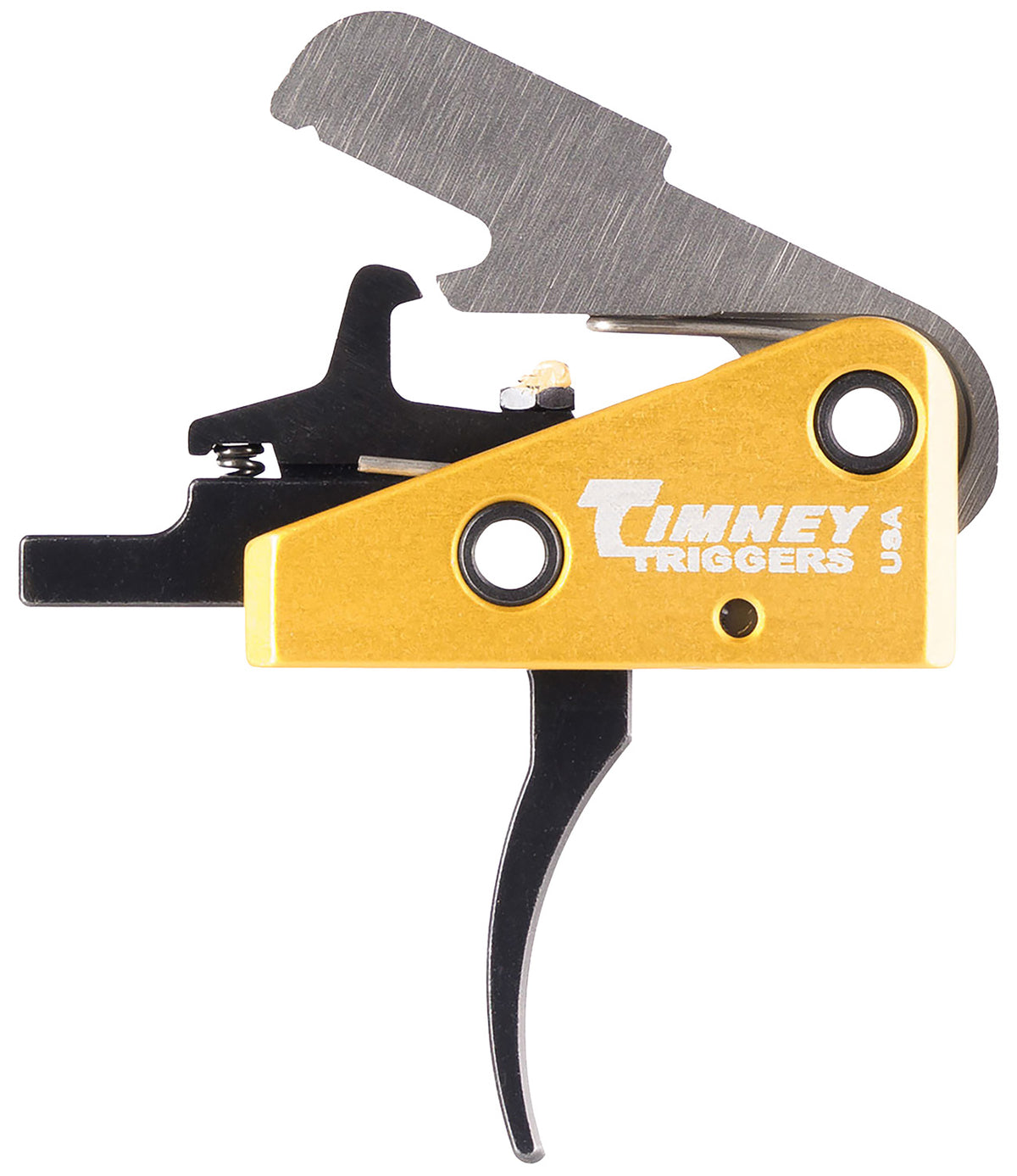 Timney Triggers 667S Competition Single-Stage Curved Trigger 3 lbs Black/Gold for AR-15