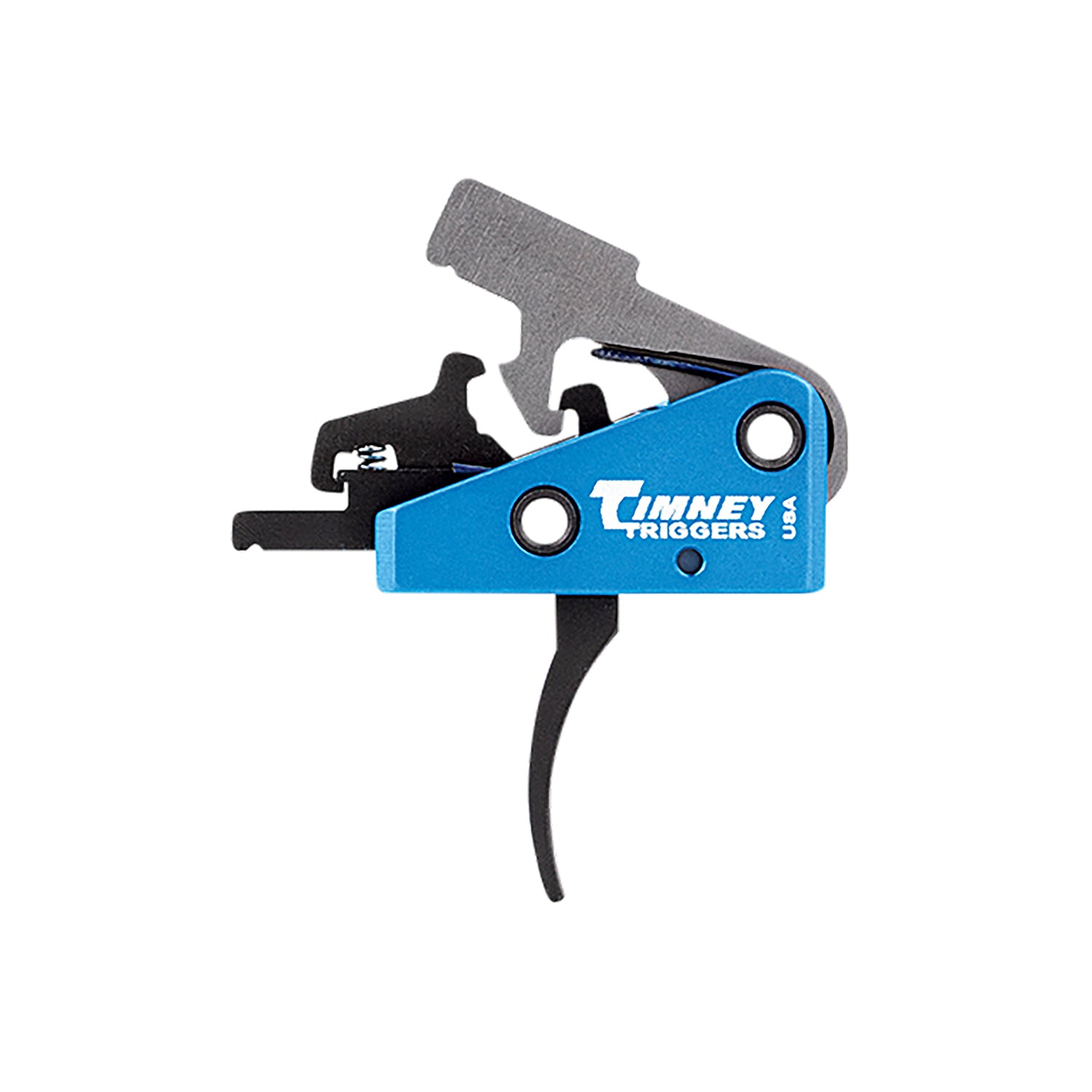 Timney Triggers 663S Targa Long Two-Stage Curved Trigger 2 lbs Black/Blue for AR-15