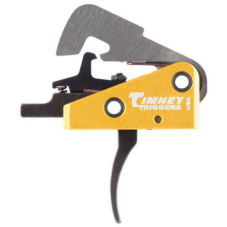 Timney Triggers 670 Competition Single-Stage Curved Trigger 4 lbs Black/Gold for AR-10