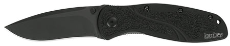 Kershaw 1670BLK Blur 3.40" Folding Drop Point 14C28N Steel Black DLC Blade, Black Anodized Aluminum Handle