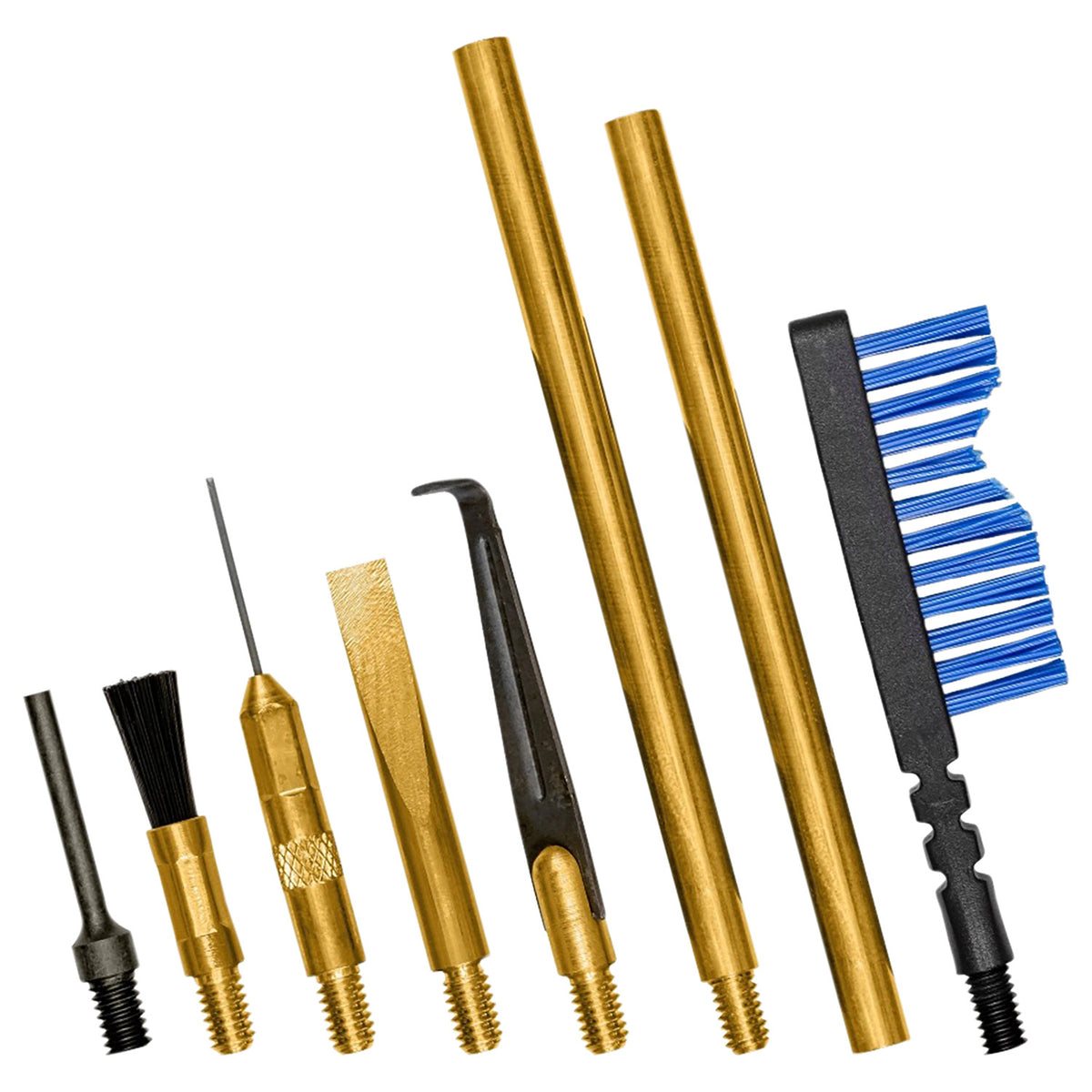 Otis FG932 Brass Scraper Tool Set for MSR AR Multi-Caliber Nylon and Brass Bristles