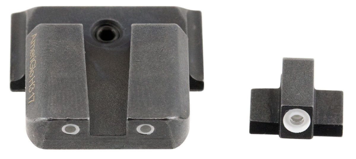 AmeriGlo SW801 Classic Tritium Sight Set for S&W M&P - Green/White Outline Front & Rear