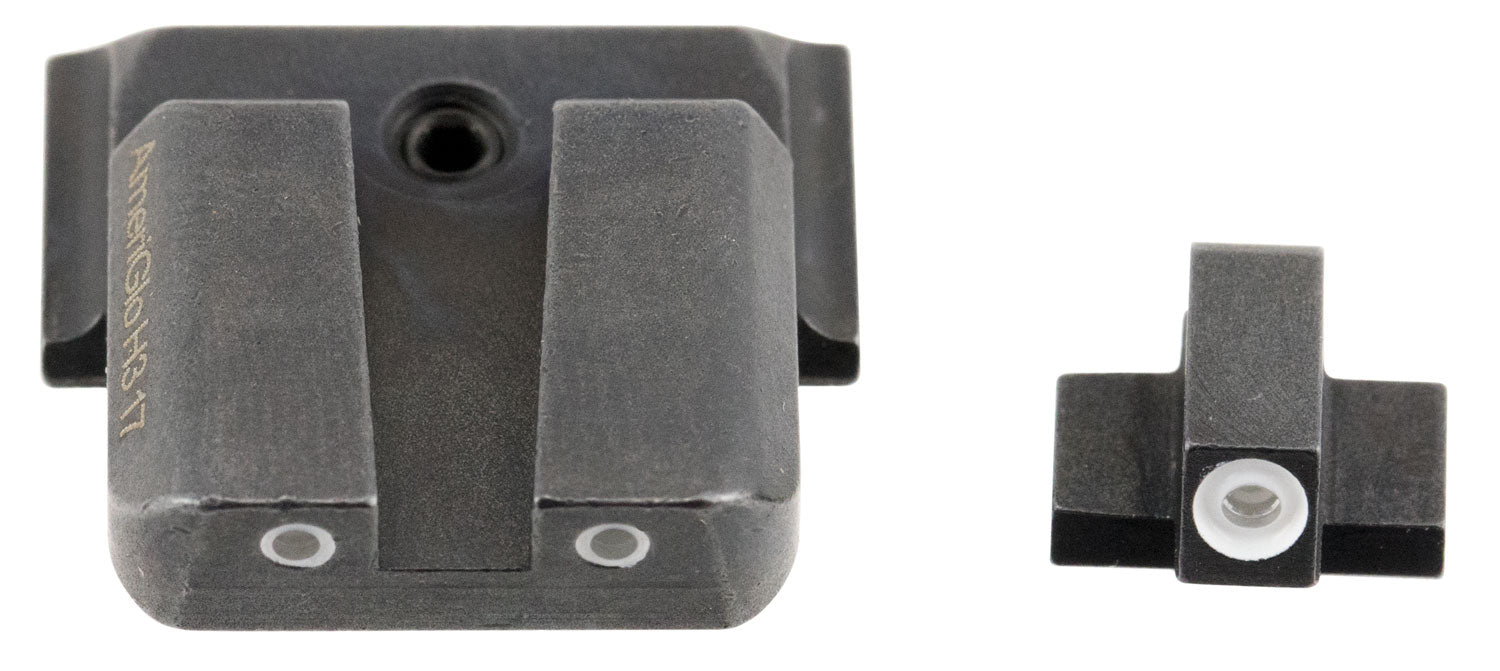 AmeriGlo SW801 Classic Tritium Sight Set for S&W M&P - Green/White Outline Front & Rear