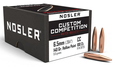 Nosler Custom Competition Match Bullets 6.5 Creedmoor 140gr HPBT 100-Count