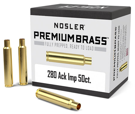 Nosler 10175 Reloading Brass 280 Ackley Improved Unprimed Rifle Cases 50ct