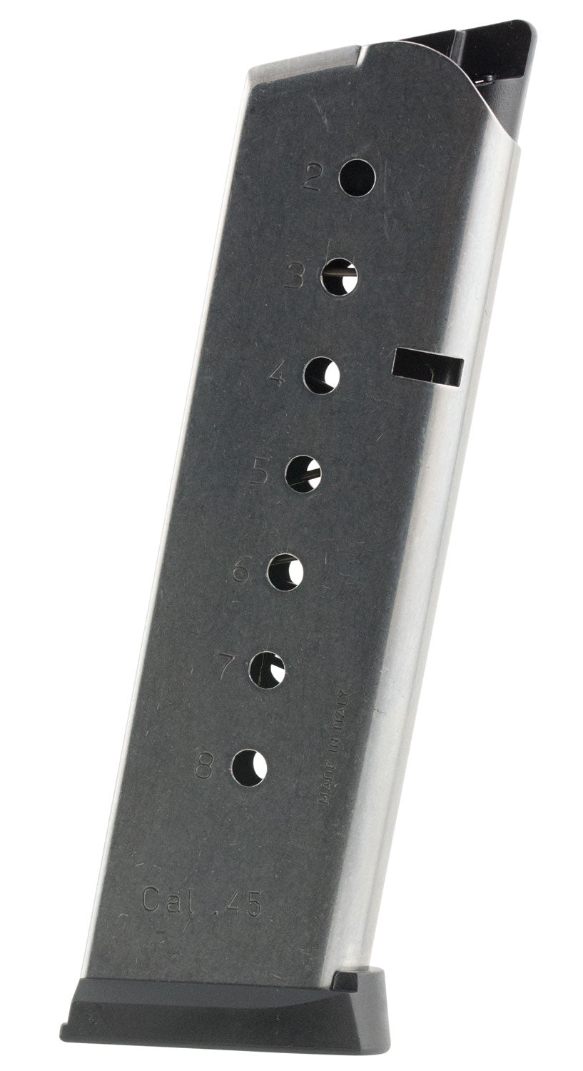 Mec-Gar MGCG4508SPF Standard Stainless Detachable 8-Round .45 ACP Magazine for 1911 Government