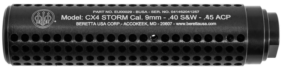 Beretta USA EU00029 Barrel Shroud for CX4 Storm 9mm/40/45 Cal Black Aluminum
