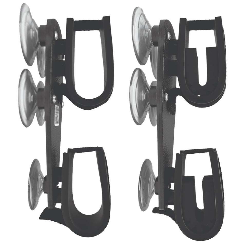Rugged Gear 10020 Suction Cup Gun Rack Black Metal Universal Fit