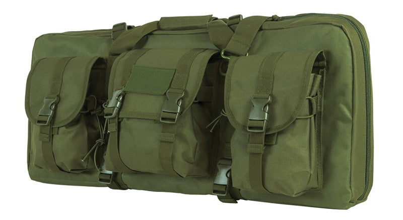 VISM Deluxe SubGun/AR/AK 2-Gun Tactical Pistol Case 28" Green