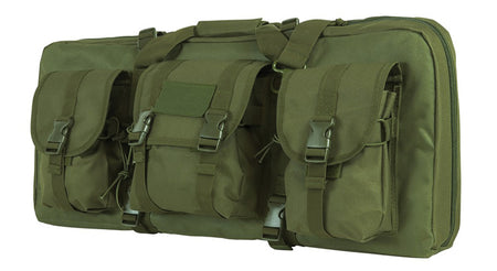 VISM Deluxe SubGun/AR/AK 2-Gun Tactical Pistol Case 28" Green