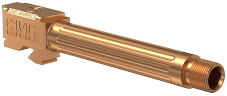 CMC Triggers 75513 Match Precision Glock 17 Gen3-4 9mm 4.48" Bronze DLC Stainless Fluted Threaded Barrel