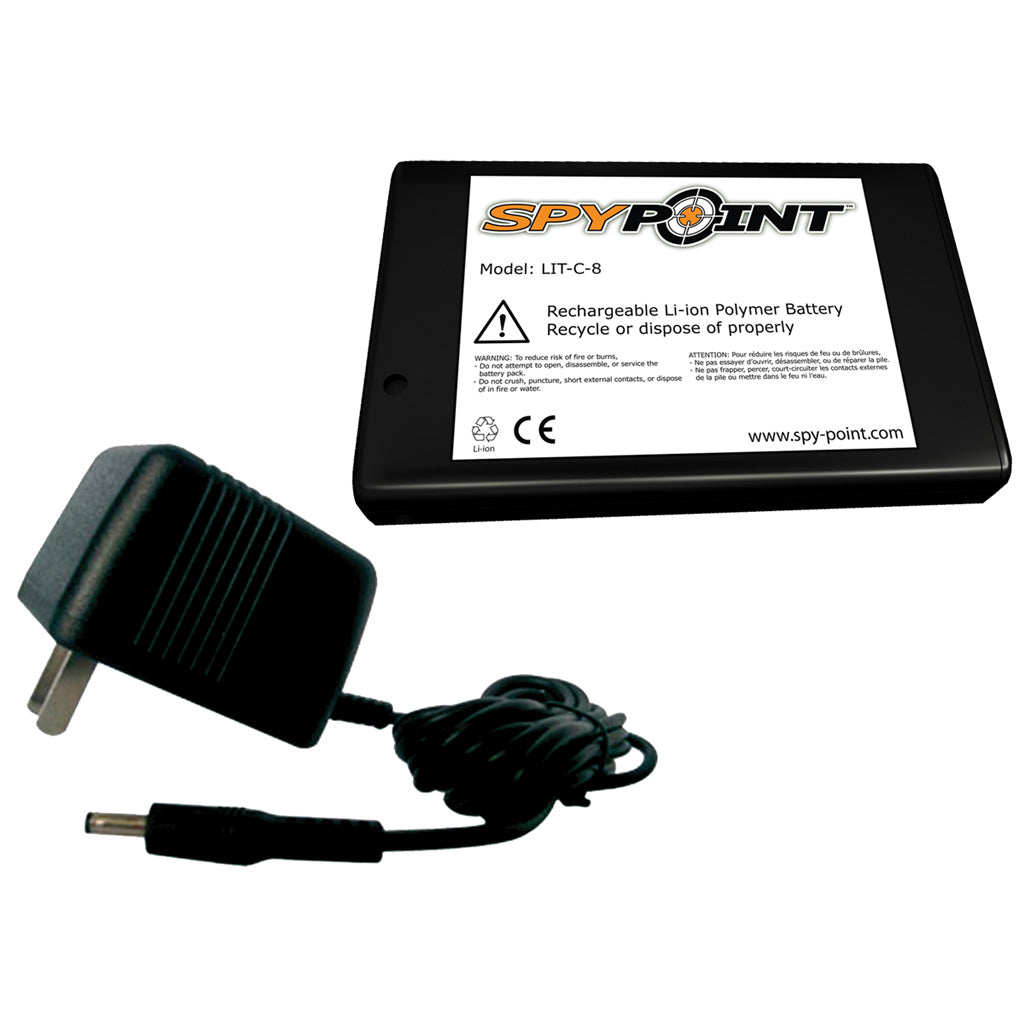 SpyPoint Lithium Battery Pack with AC Charger for Link/Force/Solar Dark