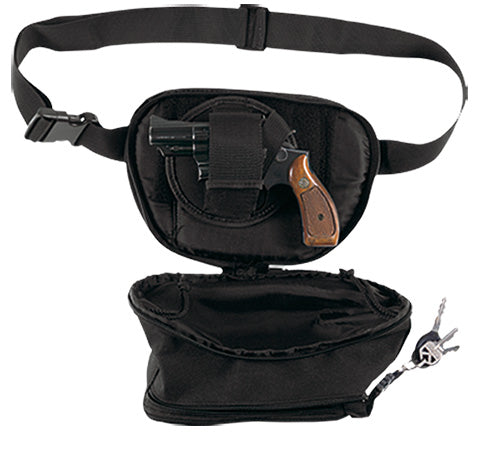 Bulldog BD860 Fanny Pack Pistol Holster Medium Black Nylon Ambidextrous