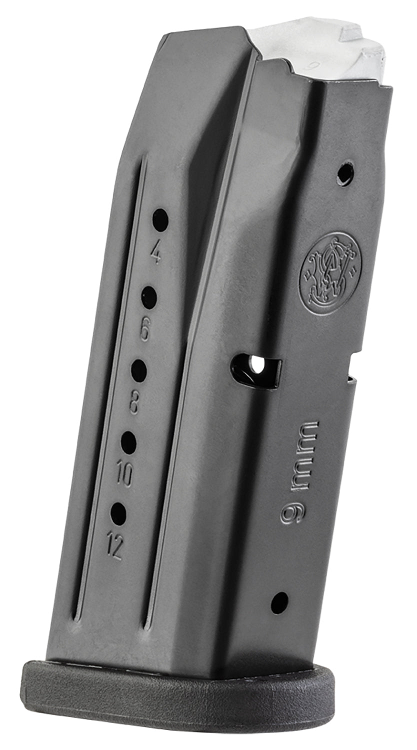 Smith & Wesson 194540000 M&P Compact 12rd 9mm Luger Blued Steel Magazine