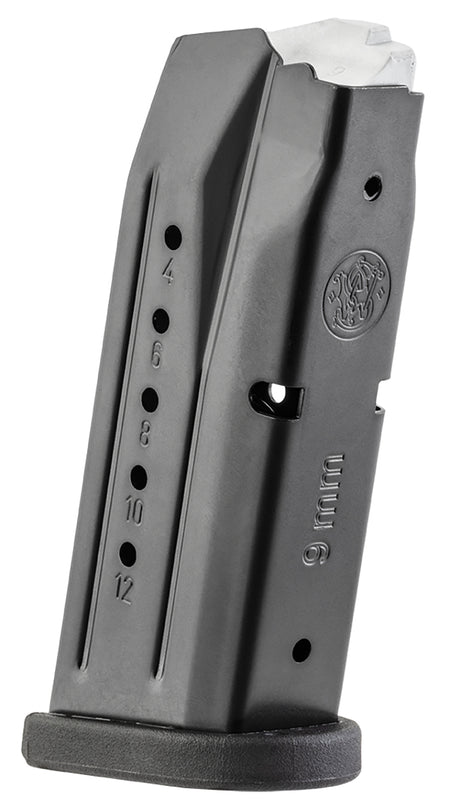 Smith & Wesson 194540000 M&P Compact 12rd 9mm Luger Blued Steel Magazine