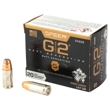 Speer Gold Dot G2 9mm Luger / Parabellum 147 gr JHP ammo