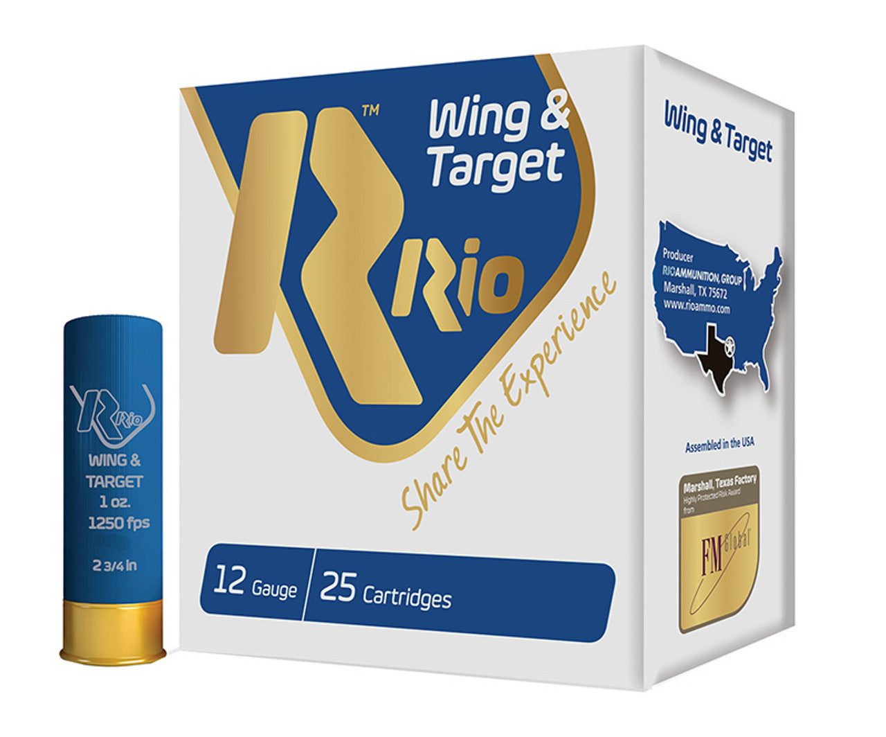 Rio Ammunition Wing & Target 28, 12 Gauge, 2-3/4" 1Oz, #7.5 Shot