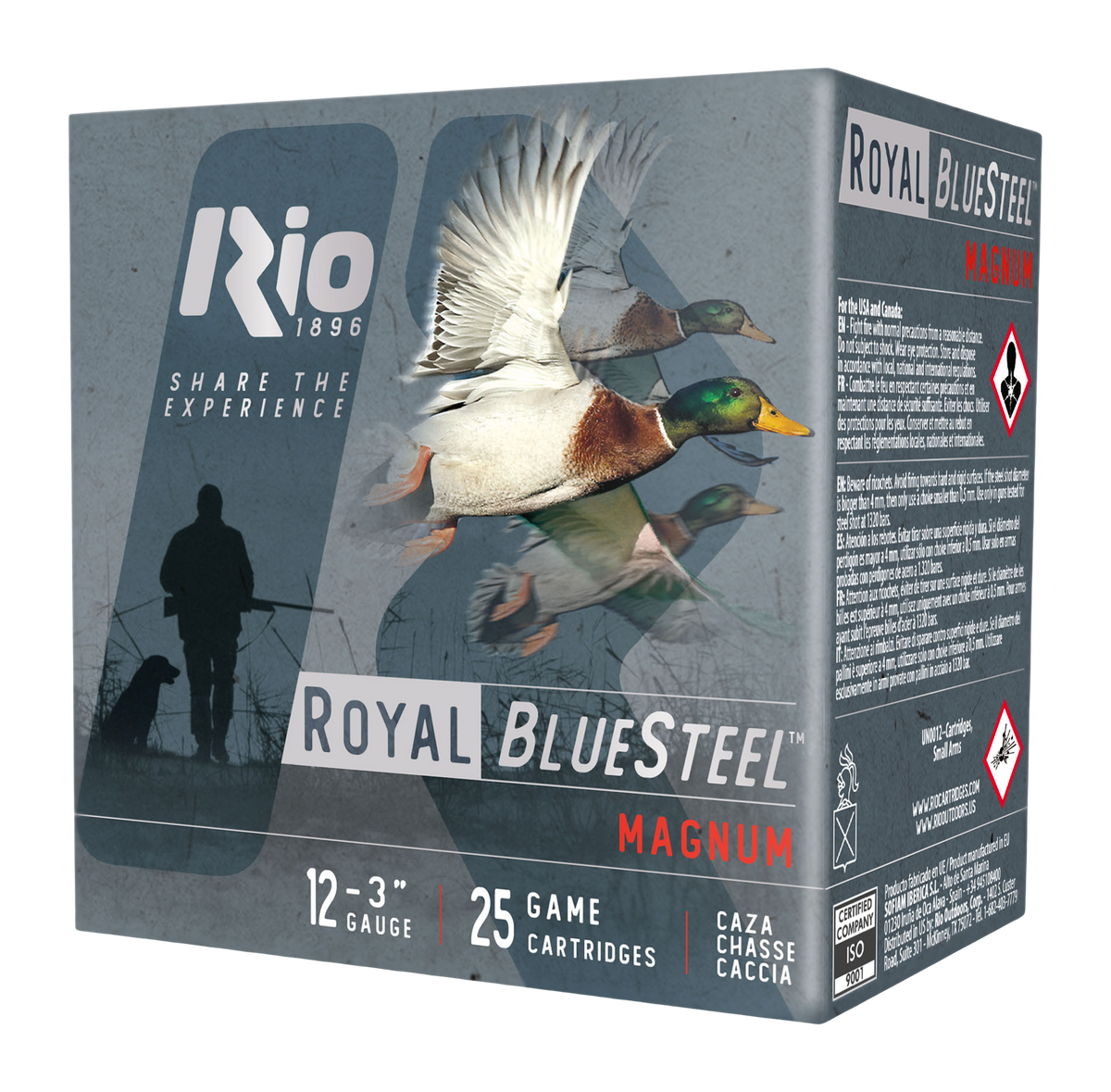 Rio Ammunition RBSM403 BlueSteel Royal 12 Gauge 3" 1-3/8oz  1300 fps 3 SHOT