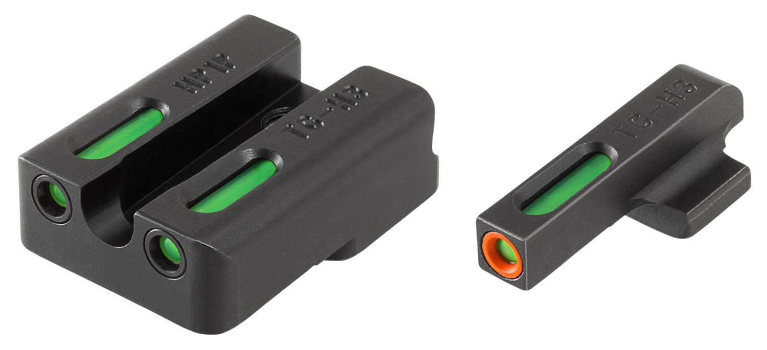 TruGlo TG13HP1PC TFX Pro Green Tritium Fiber Optic Orange Outline Front & Rear Sight Set for H&K